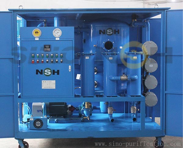 600kg Double Stage Vacuum Transformer Oil Purifier VFD Series using Carbon Steel Raw Material